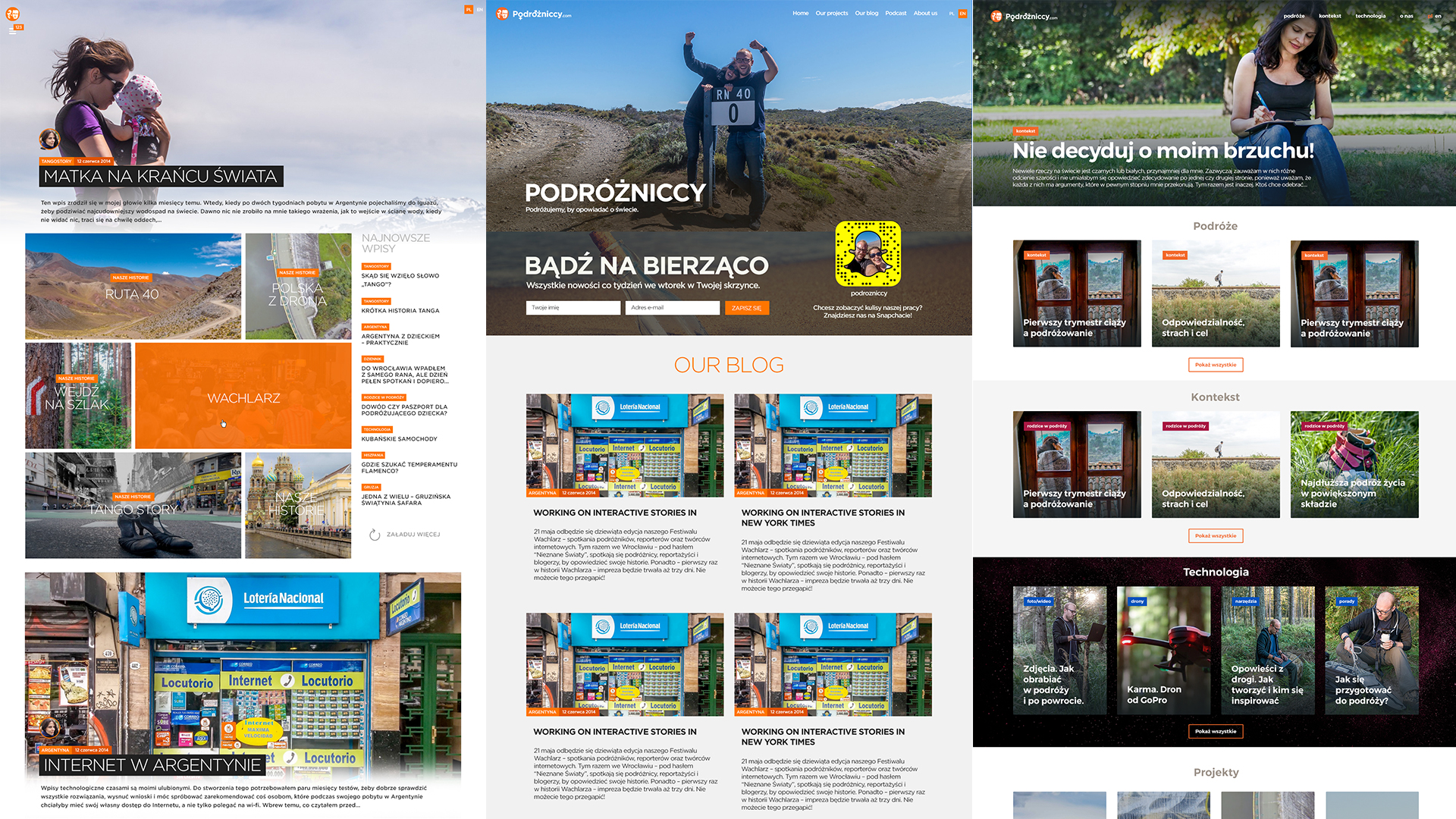 Nowy szablon bloga - Podrozniccy. Historyczne layouty. Zmiany wersji. 